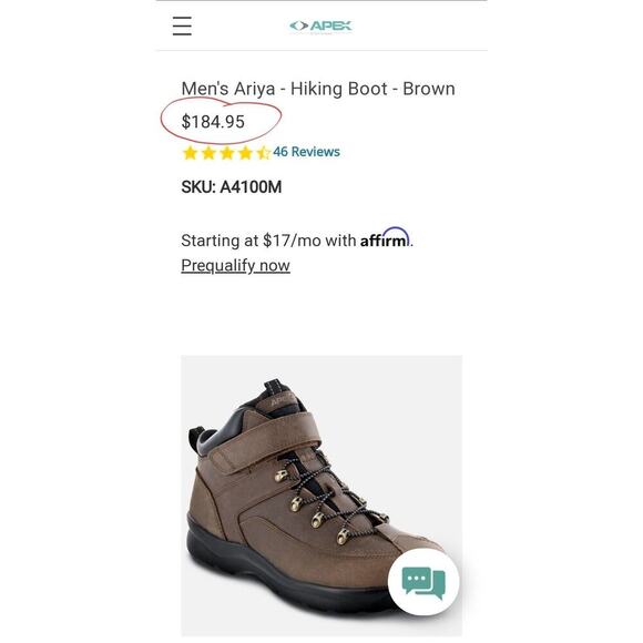 Apex Ariya A4000M Men\'s Hiking Boot Size 8.5 main image 8